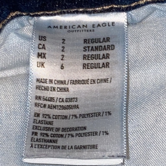 American Eagle Outfitters Super Stretch High-Waisted Jegging in Brilliant Blue 2 - Picture 6 of 13